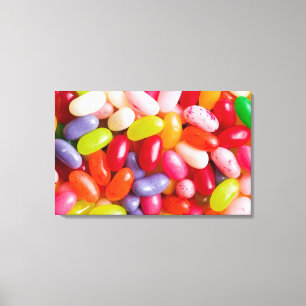 Pattern of jelly beans canvas print