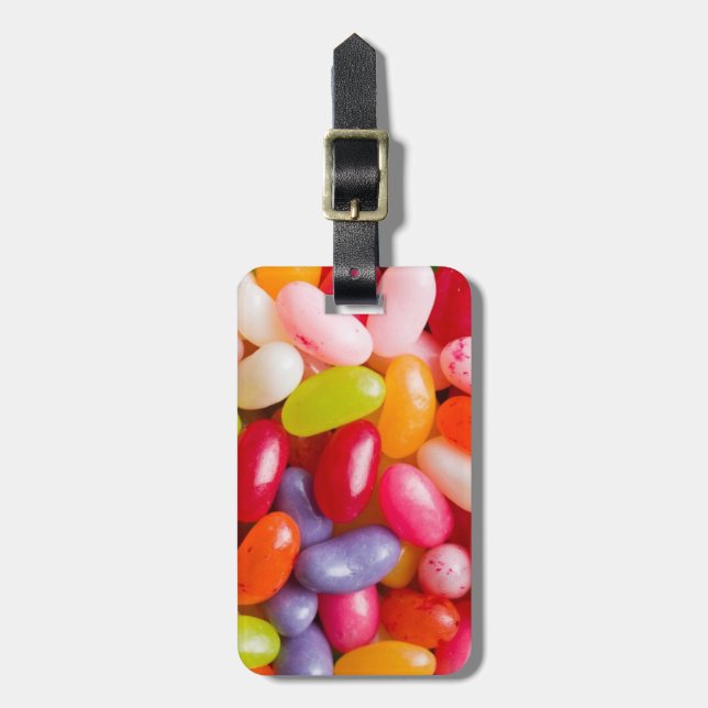 Pattern of jelly beans luggage tag (Front Vertical)