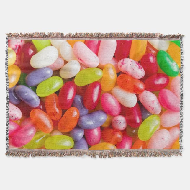 Pattern of jelly beans throw blanket (Front)
