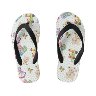 Pattern of kid's toys flip flops
