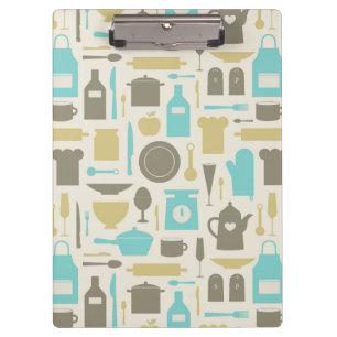 Pattern Of Kitchen Tools Clipboard