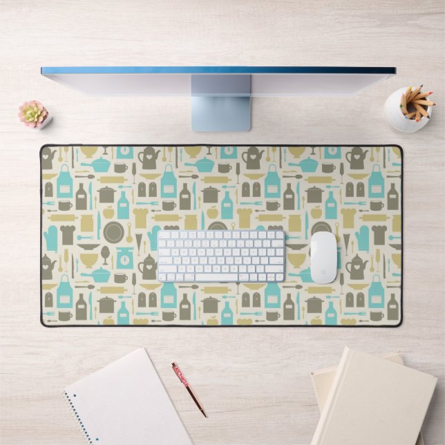 Pattern Of Kitchen Tools Desk Mat (Office 1)