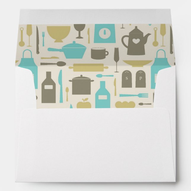Pattern Of Kitchen Tools Envelopes (Back (Bottom))