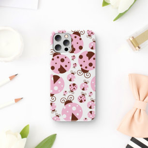 Pattern Of Ladybugs, Cute Ladybugs, Pink Ladybugs iPhone 11 Case