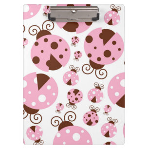 Pattern Of Ladybugs, Cute Ladybugs, Pink Ladybugs Clipboard