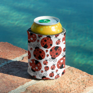 Pattern Of Ladybugs, Cute Ladybugs, Red Ladybugs Can Cooler