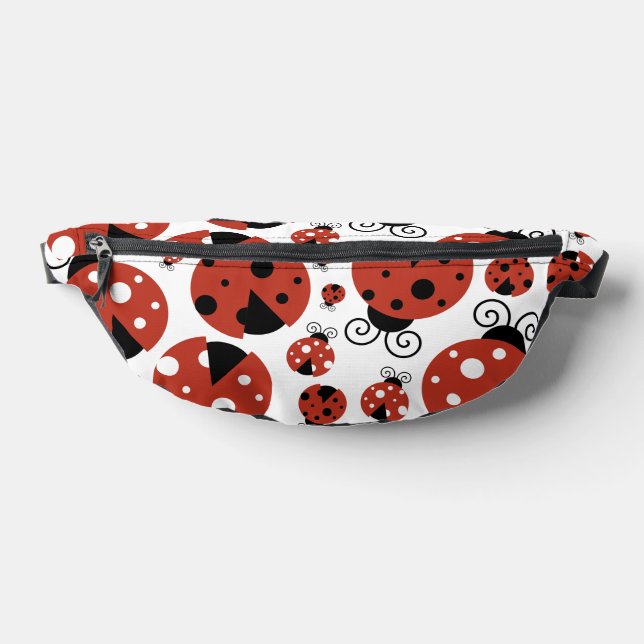 Pattern Of Ladybugs, Cute Ladybugs, Red Ladybugs Fanny Pack (Lay Down)