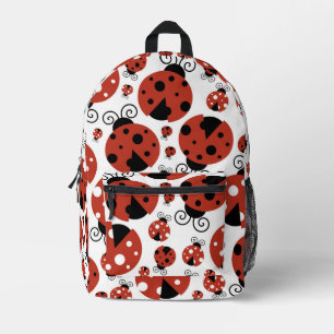 Pattern Of Ladybugs, Cute Ladybugs, Red Ladybugs Printed Backpack