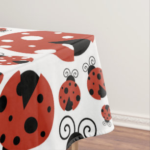 Pattern Of Ladybugs, Cute Ladybugs, Red Ladybugs Tablecloth