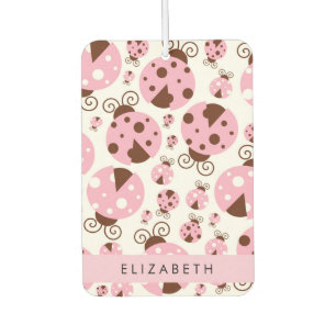 Pattern Of Ladybugs, Pink Ladybugs, Your Name Air Freshener