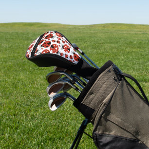 Pattern Of Ladybugs, Red Ladybugs, Your Name Golf Head Cover