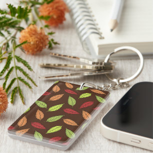 Pattern Of Leaves, Colourful Leaves, Autumn Leaves Keychain