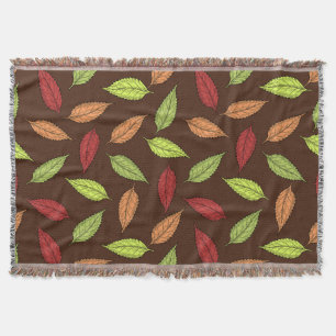 Pattern Of Leaves, Colourful Leaves, Autumn Leaves Throw Blanket