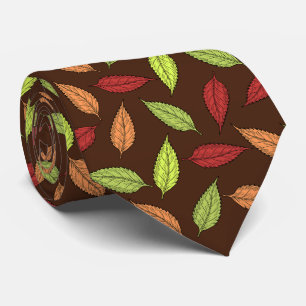 Pattern Of Leaves, Colourful Leaves, Autumn Leaves Tie