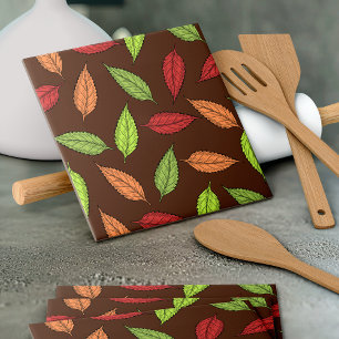 Pattern Of Leaves, Colourful Leaves, Autumn Leaves Tile