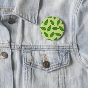 Pattern Of Leaves, Leaf Pattern, Spring Leaves 2 Inch Round Button