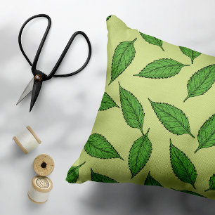 Pattern Of Leaves, Leaf Pattern, Spring Leaves Accent Pillow