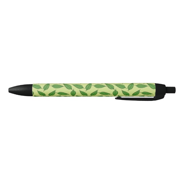 Pattern Of Leaves, Leaf Pattern, Spring Leaves Black Ink Pen (Bottom)