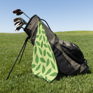 Pattern Of Leaves, Leaf Pattern, Spring Leaves Golf Towel
