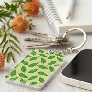 Pattern Of Leaves, Leaf Pattern, Spring Leaves Keychain