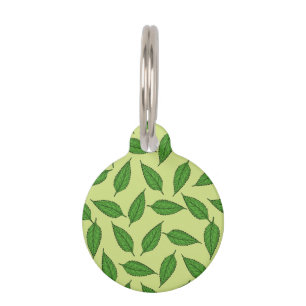 Pattern Of Leaves, Leaf Pattern, Spring Leaves Pet Tag