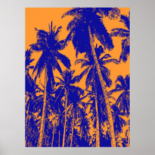 Pattern of leaves. Tropical Palm trees Poster