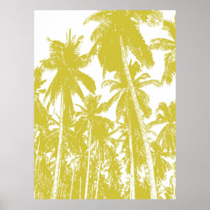 Pattern of leaves. Tropical Palm trees Poster