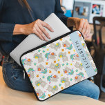 Pattern Of Llamas, Alpacas, Flowers, Your Name Laptop Sleeve<br><div class="desc">Cute,  fun and adorable pattern with llamas,  alpacas and flowers. Modern and trendy gift,  perfect for the llama lover in your life. Personalize by adding your name,  nickname,  monogram or initials.</div>