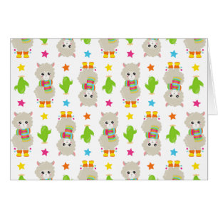 Pattern Of Llamas, Cute Llamas, Alpacas, Cactus