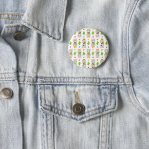 Pattern Of Llamas, Cute Llamas, Alpacas, Cactus 2 Inch Round Button