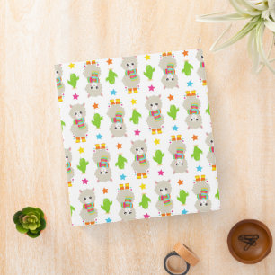 Pattern Of Llamas, Cute Llamas, Alpacas, Cactus Binder