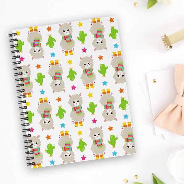Pattern Of Llamas, Cute Llamas, Alpacas, Cactus Planner (Creator Uploaded)
