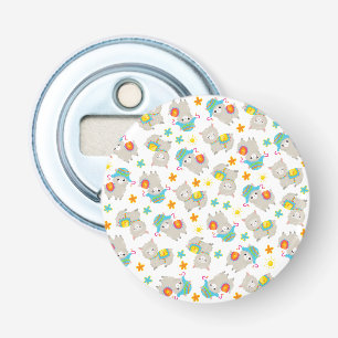 Pattern Of Llamas, Cute Llamas, Alpacas, Flowers Bottle Opener