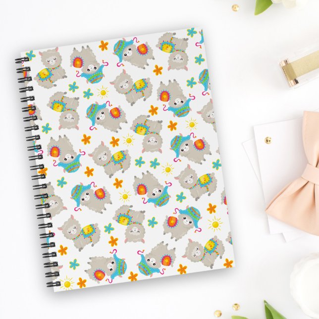 Pattern Of Llamas, Cute Llamas, Alpacas, Flowers Planner (Creator Uploaded)