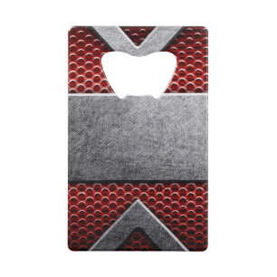 Pattern of metal plate credit card bottle opener