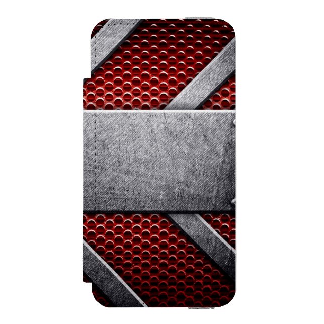 Pattern of metal plate incipio iPhone wallet case (Folio Front)