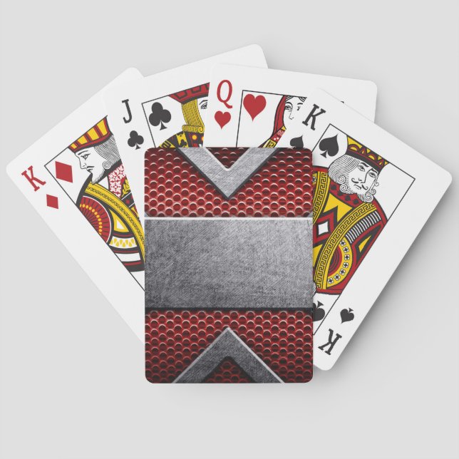 Pattern of metal plate playing cards (Back)