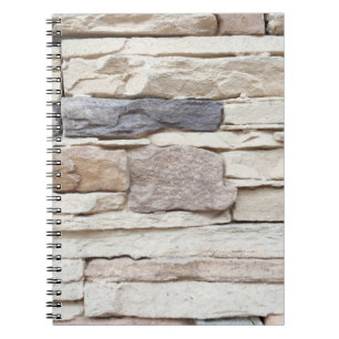Pattern of Modern stone Brick Wall Surfaced backgr Notebook