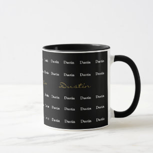 pattern of names personalized typography mug