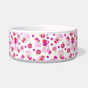 Pattern Of Owls, Cute Owls, Pink Owls, Hearts