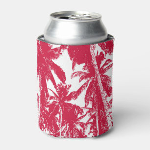 Pattern of Palm Trees in a Posterized Design Can Cooler