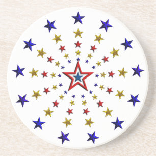 Pattern of Patriotic Stars Coaster