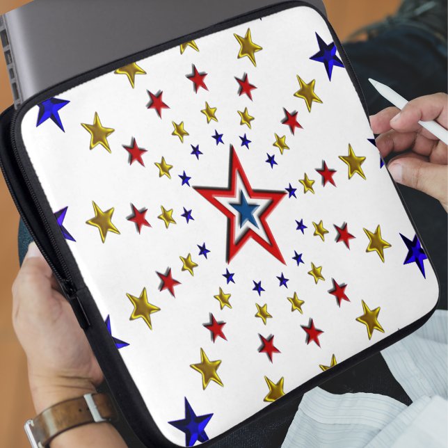 Pattern of Patriotic Stars Laptop Sleeve (Pattern of Patriotic Stars Laptop Sleeve)