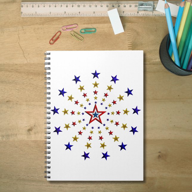 Pattern of Patriotic Stars Notebook (Pattern of Patriotic Stars Notebook)