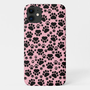 Pattern Of Paws, Black Paws, Dog Paws, Animal Paws iPhone 11 Case