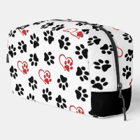 Pattern Of Paws, Black Paws, Red Paws, Hearts