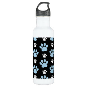 Pattern Of Paws, Blue Paws, Dog Paws, Animal Paws 710 Ml Water Bottle