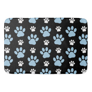 Pattern Of Paws, Blue Paws, Dog Paws, Animal Paws Bath Mat
