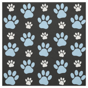 Pattern Of Paws, Blue Paws, Dog Paws, Animal Paws Fabric