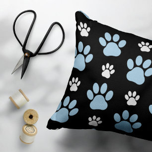 Pattern Of Paws, Blue Paws, Dog Paws, Animal Paws Pillowcase